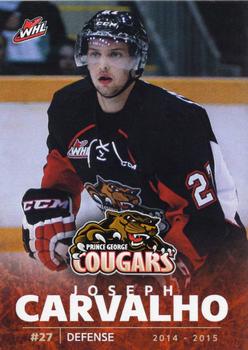 2014-15 Prince George Cougars (WHL) #23 Joseph Carvalho Front