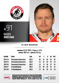 2018-19 Playercards (DEL2) #DEL2-007 Radek Krestan Back