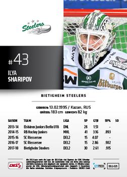 2018-19 Playercards (DEL2) #DEL2-025 Ilya Sharipov Back