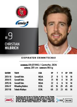 2018-19 Playercards (DEL2) #DEL2-082 Christian Hilbrich Back