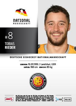 2018-19 Playercards (DEL2) #DEL2-329 Tobias Rieder Back