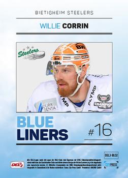 2018-19 Playercards (DEL2) - Blueliners #DEL2-BL02 Willie Corrin Back