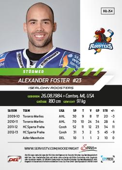 2013-14 Playercards Basic Serie (DEL) #DEL-254 Alexander Foster Back