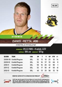 2013-14 Playercards Basic Serie (DEL) #DEL-289 Daniel Pietta Back