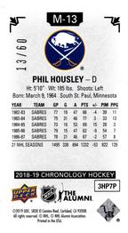 2018-19 Upper Deck Chronology - Time Capsules Canvas Mini #M-13 Phil Housley Back