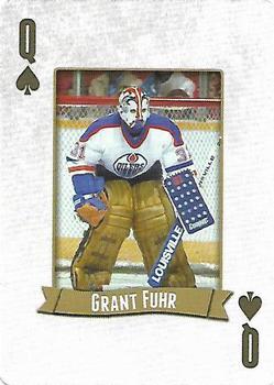 2014 Frameworth Hockey Legends Playing Cards #Q♠ Grant Fuhr Front