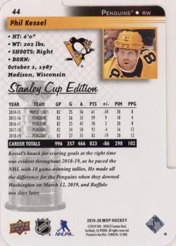 2019-20 Upper Deck MVP - Stanley Cup Edition 20th Anniversary Colors & Contours #44 Phil Kessel Back