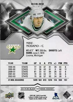 2019-20 Upper Deck Black Diamond #BDB-MM Mike Modano Back