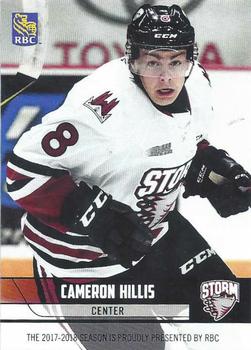 2017-18 Guelph Storm (OHL) Series 1 #NNO Cameron Hillis Front