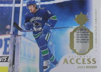 2018-19 Upper Deck Ultimate Collection - Ultimate Access Gold Tag #UA-BB Brock Boeser Front