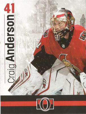 2017-18 Ottawa Senators Fan Pack #NNO Craig Anderson Front