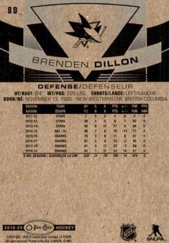 2019-20 O-Pee-Chee - Blue Border #80 Brenden Dillon Back