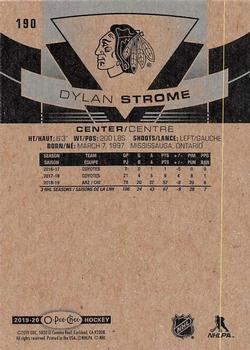 2019-20 O-Pee-Chee - Blue Border #190 Dylan Strome Back