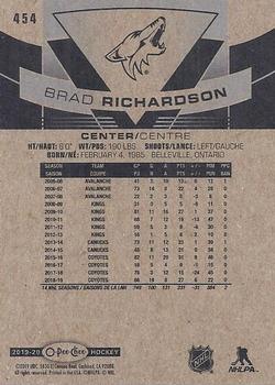 2019-20 O-Pee-Chee - Blue Border #454 Brad Richardson Back