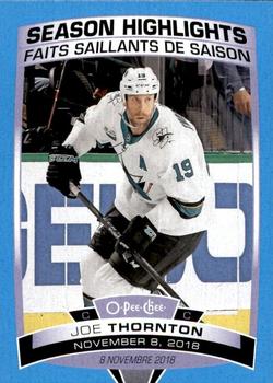 2019-20 O-Pee-Chee - Blue Border #595 Joe Thornton Front