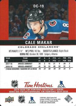 2019-20 Upper Deck Tim Hortons - Red Die Cut #DC-19 Cale Makar Back