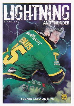 2019-20 Cardset Finland Series 1 - Lightning and Thunder #3 Teemu Lepaus Front