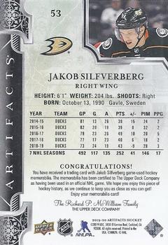 2019-20 Upper Deck Artifacts - Copper #53 Jakob Silfverberg Back