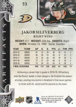 2019-20 Upper Deck Artifacts - Emerald #53 Jakob Silfverberg Back