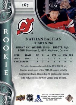 2019-20 Upper Deck Artifacts - Aqua #167 Nathan Bastian Back