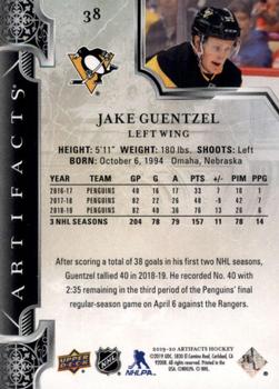 2019-20 Upper Deck Artifacts - Purple #38 Jake Guentzel Back