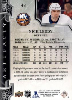 2019-20 Upper Deck Artifacts - Purple #43 Nick Leddy Back