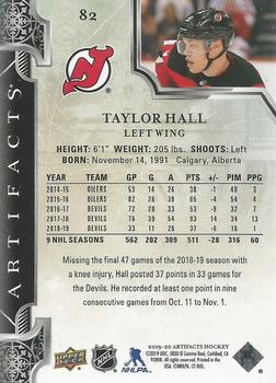 2019-20 Upper Deck Artifacts - Purple #82 Taylor Hall Back