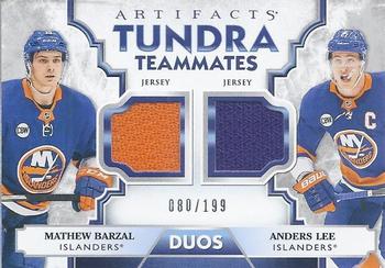 2019-20 Upper Deck Artifacts - Tundra Teammates Duos #T2-NYI Mathew Barzal / Anders Lee Front