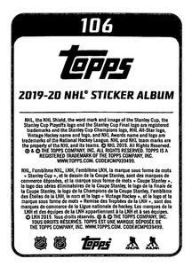 2019-20 Topps NHL Sticker Collection #106 Jonathan Toews Back
