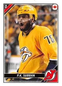 2019-20 Topps NHL Sticker Collection #295 P.K. Subban Front
