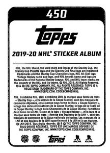 2019-20 Topps NHL Sticker Collection #450 Andreas Johnsson Back