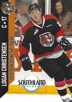 2018-19 Medicine Hat Tigers (WHL) #NNO Logan Christensen Front