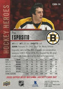 2020 Upper Deck National Hockey Card Day Canada #CAN-14 Phil Esposito Back