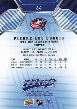 2019-20 Upper Deck MVP - Blue #64 Pierre-Luc Dubois Back
