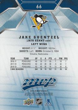 2019-20 Upper Deck MVP - Blue #66 Jake Guentzel Back