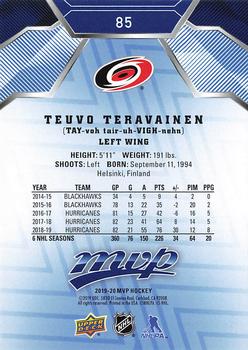 2019-20 Upper Deck MVP - Blue #85 Teuvo Teravainen Back