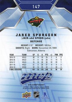 2019-20 Upper Deck MVP - Blue #147 Jared Spurgeon Back