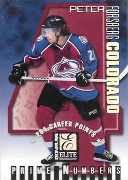 1997-98 Donruss Elite - Prime Numbers Promos #1c Peter Forsberg Front