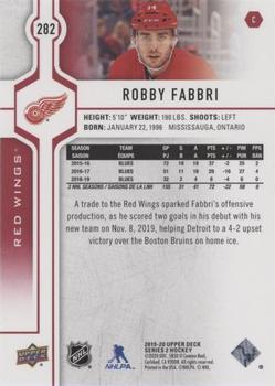 2019-20 Upper Deck - UD Exclusives #282 Robby Fabbri Back