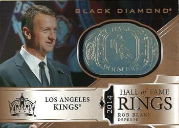 2019-20 Upper Deck Black Diamond - Hall of Fame Rings Gold Spectrum #HR-RB Rob Blake Front