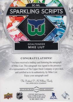 2019-20 Upper Deck Black Diamond - Sparkling Scripts #SC-ML Mike Liut Back