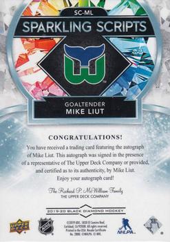 2019-20 Upper Deck Black Diamond - Sparkling Scripts Spectrum #SC-ML Mike Liut Back