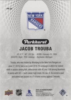 2019-20 Parkhurst - Parkies #PK-31 Jacob Trouba Back