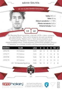 2019-20 SportZoo Tipsport Liga #11 David Soltes Back