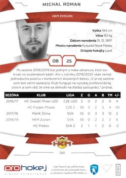 2019-20 SportZoo Tipsport Liga #41 Michal Roman Back