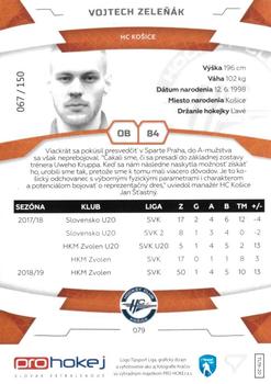 2019-20 SportZoo Tipsport Liga - Blue #79 Vojtech Zelenak Back