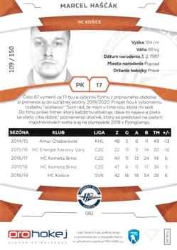 2019-20 SportZoo Tipsport Liga - Blue #82 Marcel Hascak Back