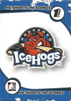 2007-08 In The Game Heroes and Prospects - He Shoots He Scores Redemption Points #NNO Rockford IceHogs Front