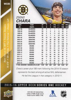 2016 Upper Deck NHL Winter Classic #WCB5 Zdeno Chara Back