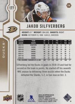 2019-20 Upper Deck - Silver Foil #177 Jakob Silfverberg Back